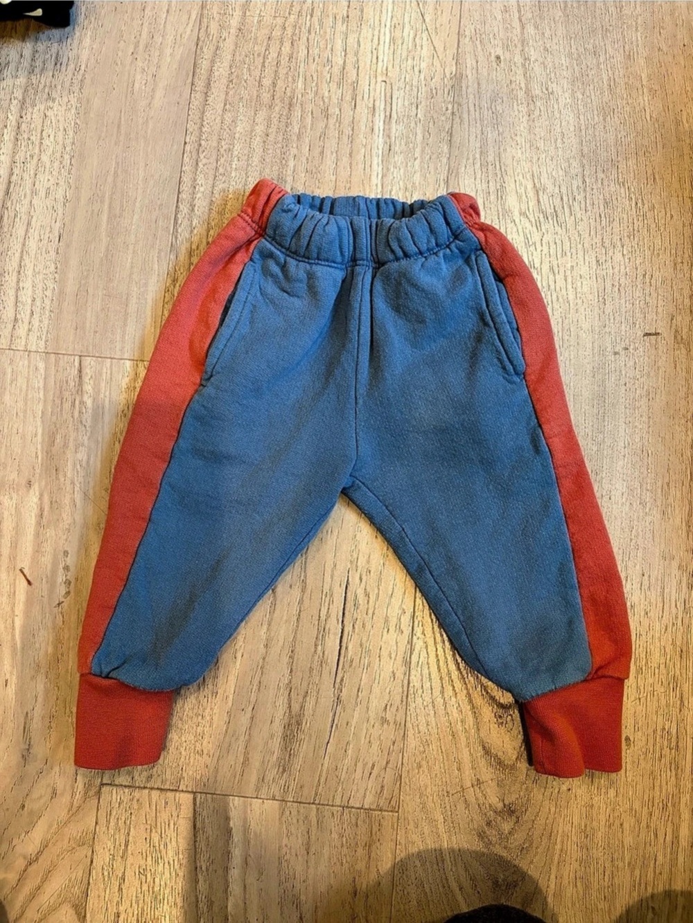 Fin & Vince Color Baby Block Joggers in Blue & Red-6-12 months size